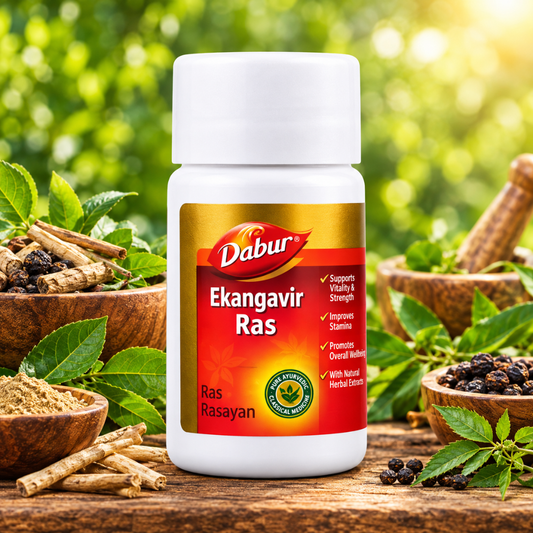 Dabur Ekangavir Ras 40 Tabs | Premium Ayurvedic Herbal Product
