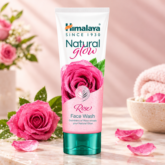 Himalaya Natural Glow Rose Face Wash - Radiance & Glow with Rose Extract