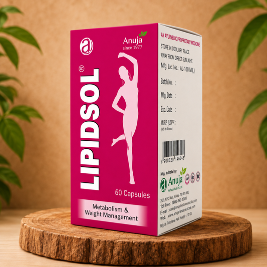 Anuja Lipidsol Capsule 60 Capsules | Ayurvedic Lipid & Heart Health Support Supplement