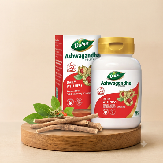 Dabur Ashwagandha Tablets (60) – Boost Energy, Reduce Fatigue & Stress