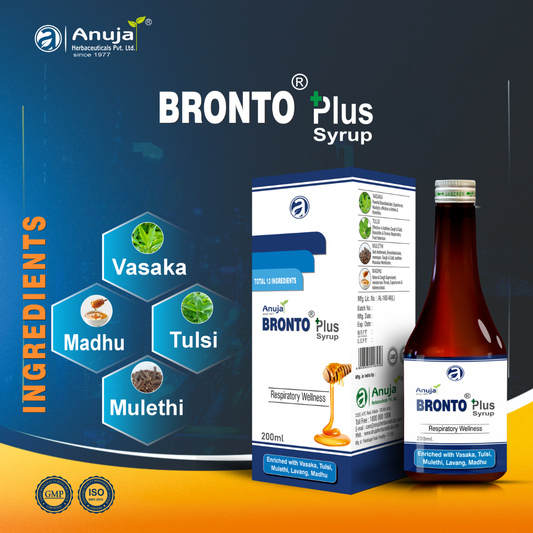 Anuja Bronto Plus Syrup (200ml) - Respiratory Wellness