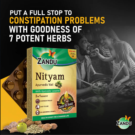 Zandu Nityam Vati Ayurvedic Tablet - Ayurvedic Laxative