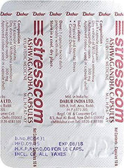 Dabur Stresscom 120 Caps – Herbal Support for Stress & Mental Wellness