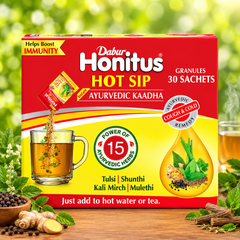 Dabur Honitus Hot Sip – Warm Ayurvedic Comfort for Cold & Cough