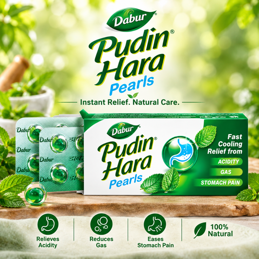 Dabur Pudin Hara Pearls (Pack of 4)–  Digestive Wellness & Freshness Support