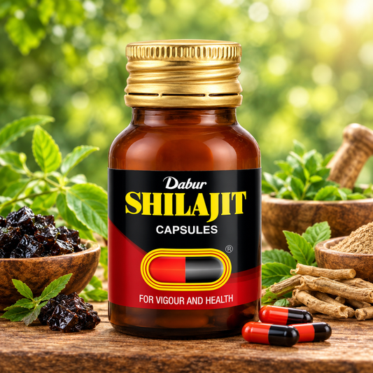 Dabur Shilajit Capsule - Herbal Energy & Men's Wellness Supplement