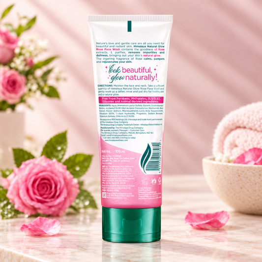 Himalaya Natural Glow Rose Face Wash - Radiance & Glow with Rose Extract