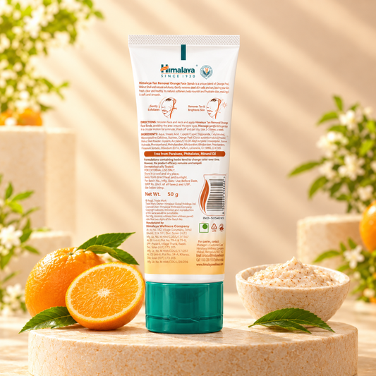 Himalaya Tan Removal Orange Face Scrub - Orange Peel & Oatmeal