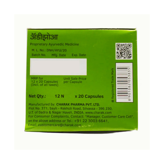 Charak Addyzoa 20 Caps – Antioxidant & Fertility Booster for Men