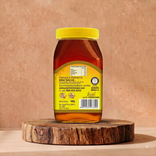 Dabur Honey - The Daily Wellness in Every Drop with Pure Energy & Taste