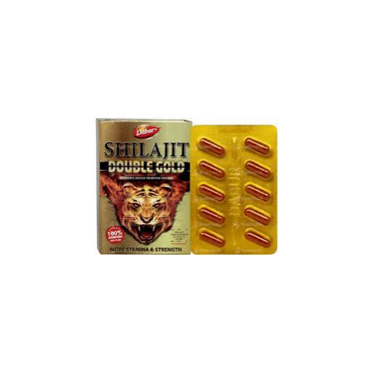 Dabur Shilajit Double Gold Capsules (20+10 Free) – Premium Ayurvedic Health Supplement