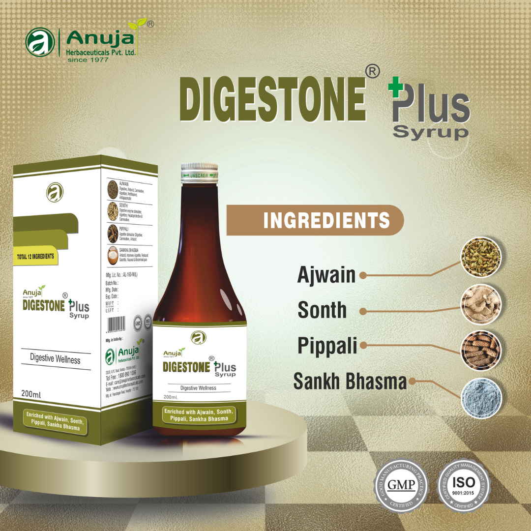 Anuja Digestone Plus Syrup (200ml)-  Digestive Wellness