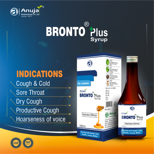 Anuja Bronto Plus Syrup (200ml) - Respiratory Wellness