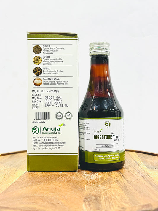 Anuja Digestone Plus Syrup (200ml)-  Digestive Wellness