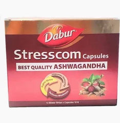 Dabur Stresscom 120 Caps – Herbal Support for Stress & Mental Wellness